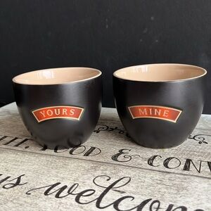 🤑🤑Baileys Irish Cream YOURS & MINE Coffee Espresso Cups Set of 2
